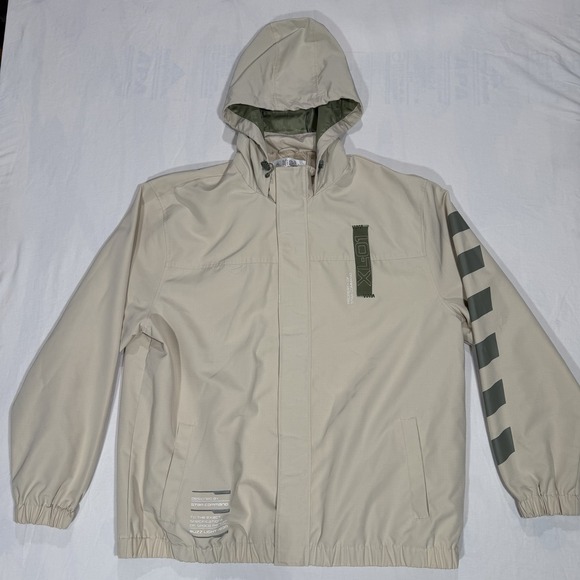 Disney Other - Disney Buzz Lightyear Jacket Mens XL Beige Hooded Star Command Zip